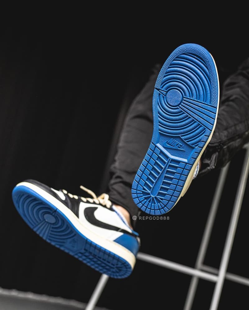 Travis Scott x fragment x Air Jordan 1 Low 三方聯乘鞋款清晰上腳圖輯
