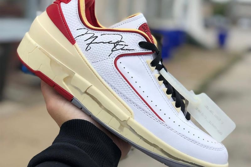 近賞 Off-White™ x Air Jordan 2 Low 白紅配色清晰圖輯