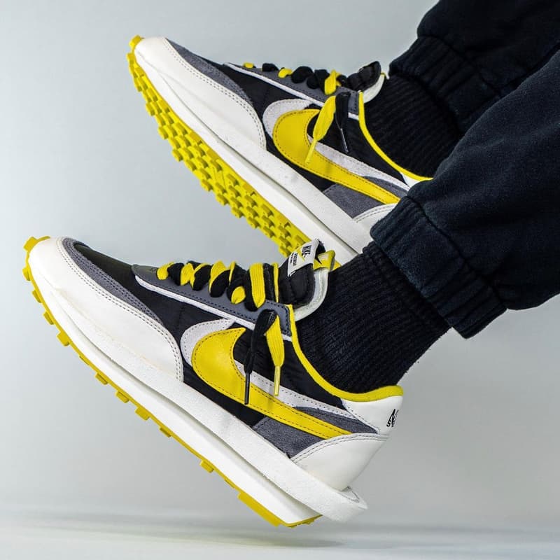 再次近賞 UNDERCOVER x sacai x Nike LDWaffle「Bright Citron」三方聯乘鞋款