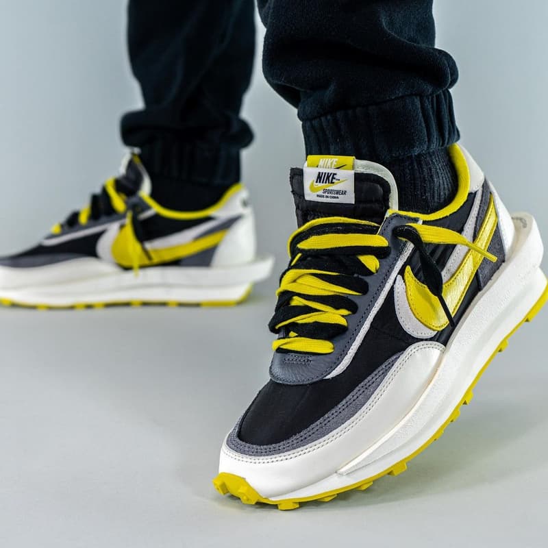 再次近賞 UNDERCOVER x sacai x Nike LDWaffle「Bright Citron」三方聯乘鞋款