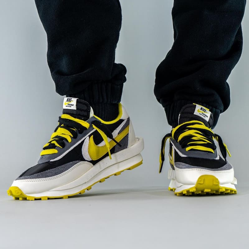 再次近賞 UNDERCOVER x sacai x Nike LDWaffle「Bright Citron」三方聯乘鞋款