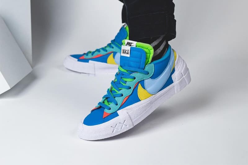 KAWS x sacai x Nike Blazer Low 三方聯乘鞋款上腳圖輯