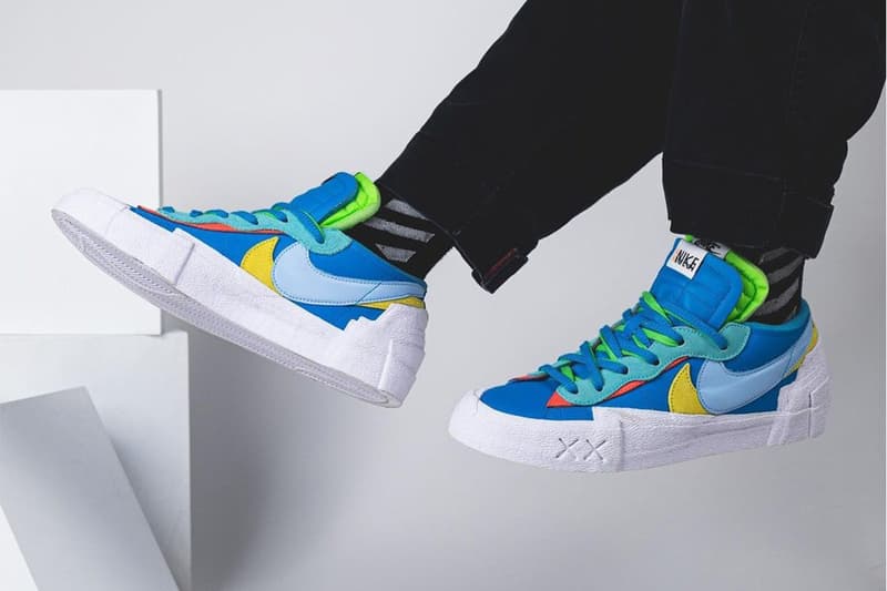 KAWS x sacai x Nike Blazer Low 三方聯乘鞋款上腳圖輯
