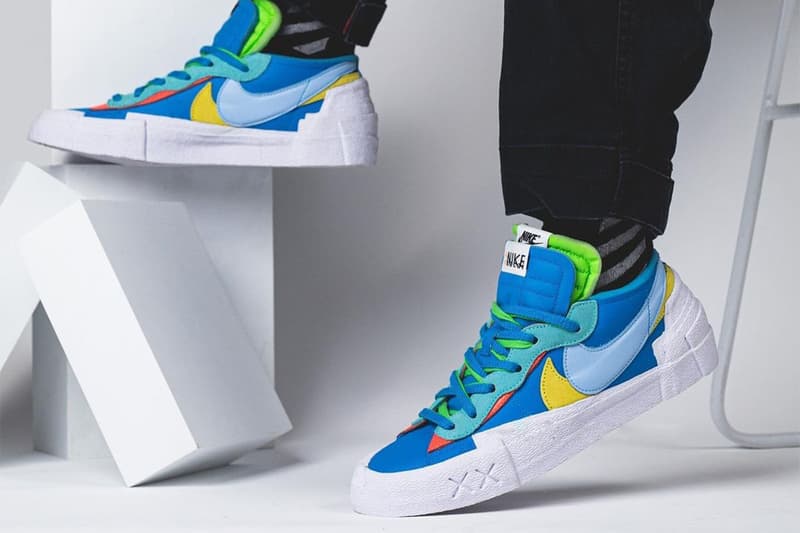 KAWS x sacai x Nike Blazer Low 三方聯乘鞋款上腳圖輯