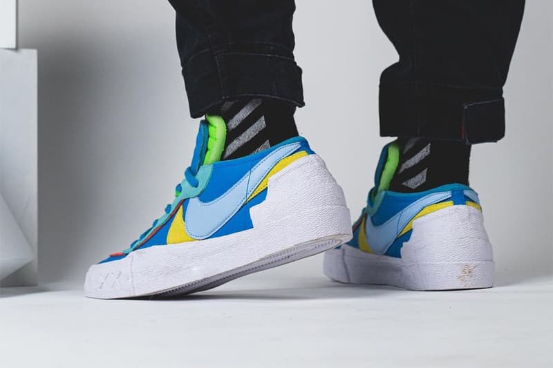 KAWS x sacai x Nike Blazer Low 三方聯乘鞋款上腳圖輯