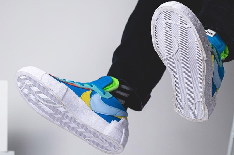 KAWS x sacai x Nike Blazer Low 三方聯乘鞋款上腳圖輯