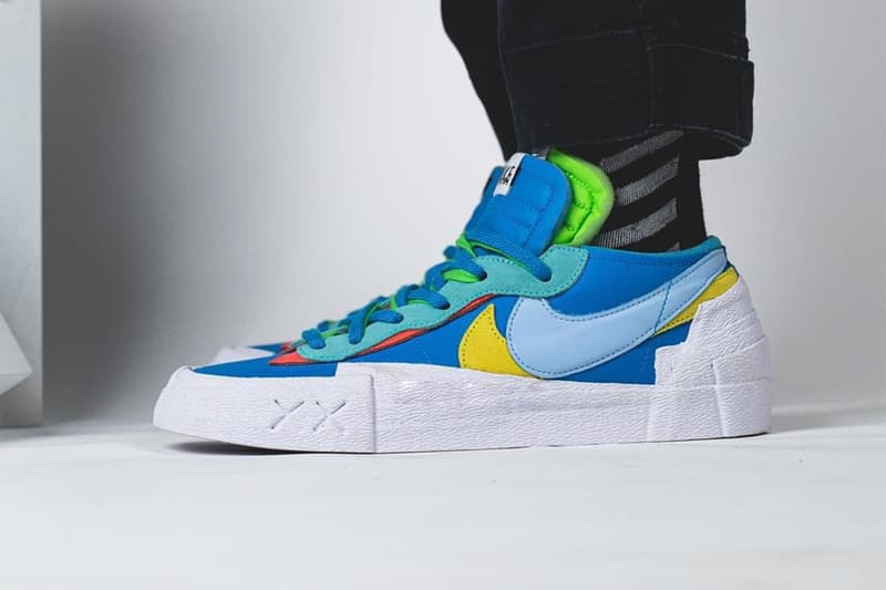 KAWS x sacai x Nike Blazer Low 三方聯乘鞋款上腳圖輯