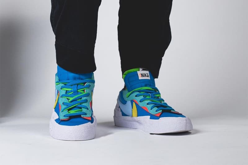 KAWS x sacai x Nike Blazer Low 三方聯乘鞋款上腳圖輯