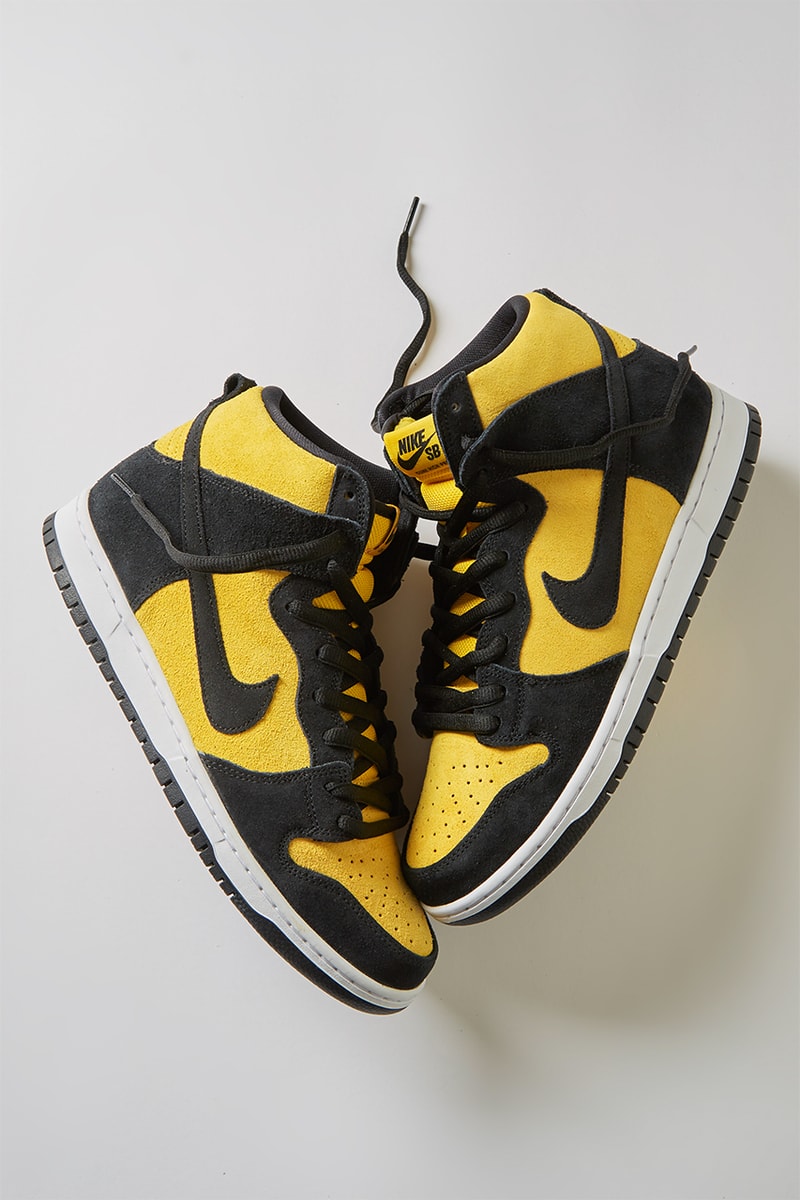 率先预览 Nike SB Dunk High「Maize/Black」近赏图辑