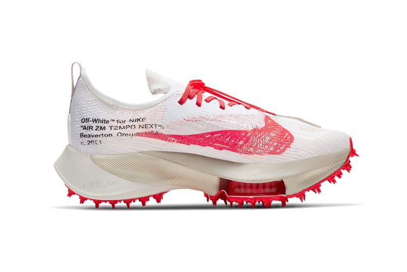 率先预览 Off-White™ x Nike Air Zoom Tempo NEXT% 官方系列图辑
