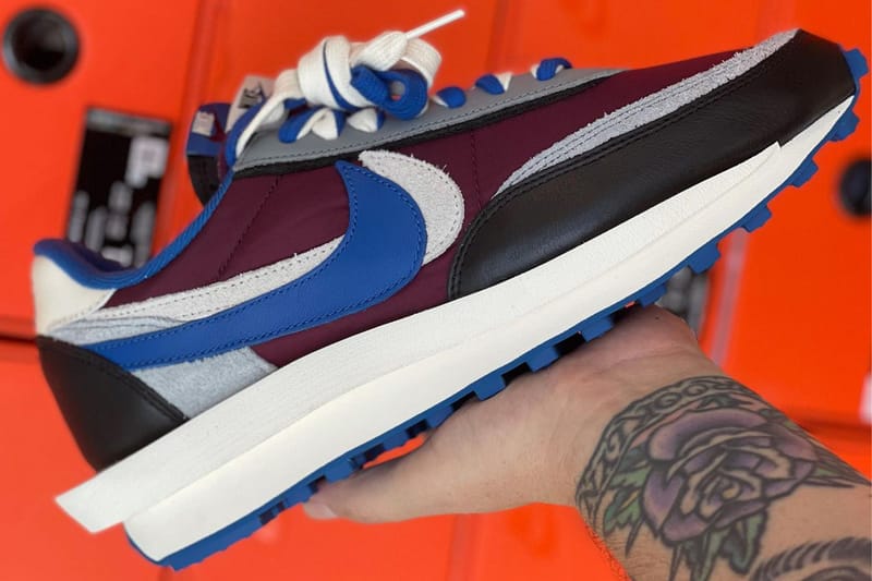 UNDERCOVER x sacai x Nike LDWaffle「Night Maroon/Team Royal」清晰圖輯曝光