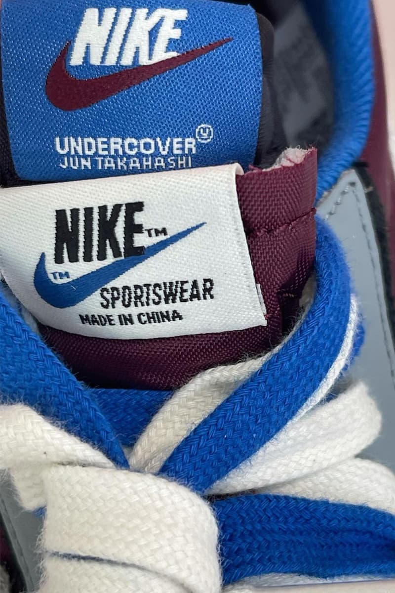 UNDERCOVER x sacai x Nike LDWaffle「Night Maroon/Team Royal」清晰圖輯曝光