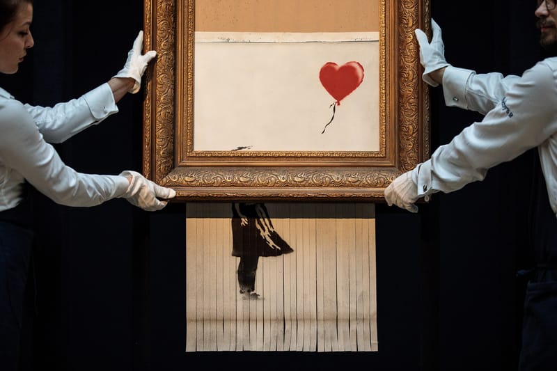 Banksy 自毁作品《Love is in the Bin》将再次展开拍卖