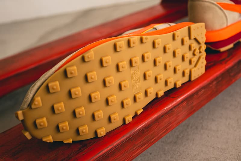 独家近赏 CLOT x sacai x Nike LDWaffle「Orange Blaze」最新联乘鞋款