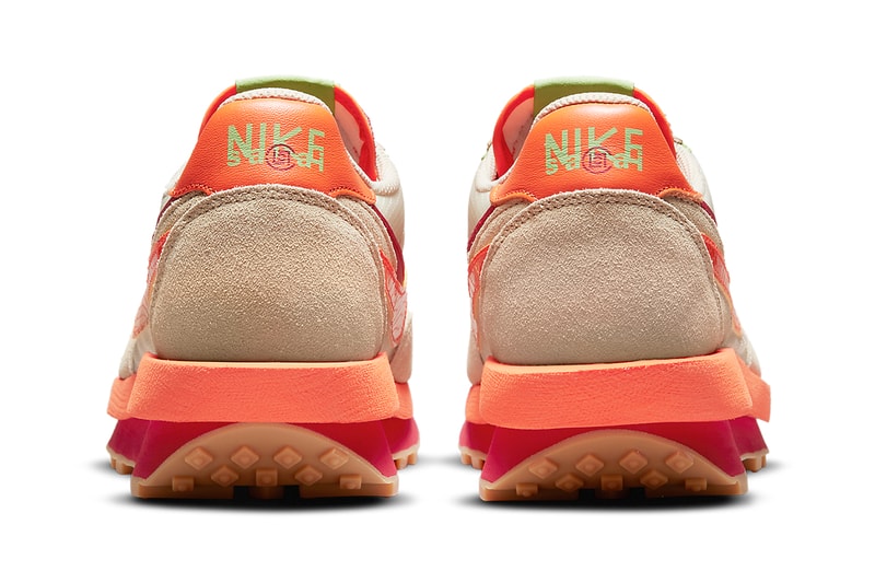 CLOT x sacai x Nike LDWaffle「Orange」联乘鞋款官方图辑、发售日期正式公布