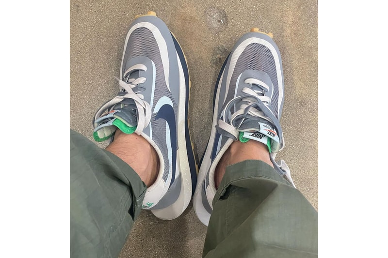 陳冠希親自曝光 CLOT x sacai x Nike LDWaffle 聯乘鞋款全新藍灰配色