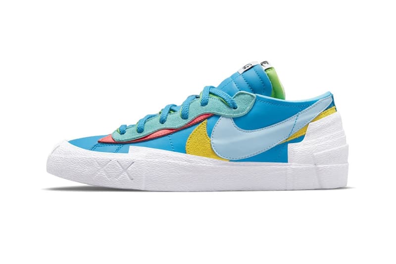 KAWS x sacai x Nike Blazer Low「Neptune Blue」官方圖輯率先公佈