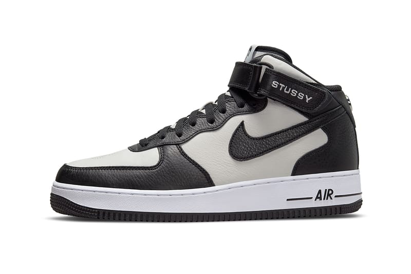 率先近賞 Stüssy x Nike Air Force 1 Mid 黑白配色官方圖輯