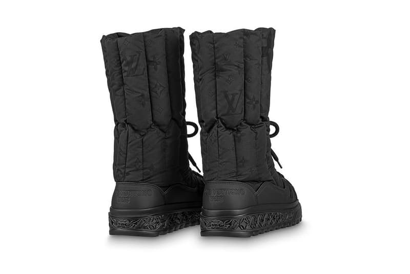Louis Vuitton 2022 春夏系列鞋款「LV Puffer Boot」全黑造型正式登場
