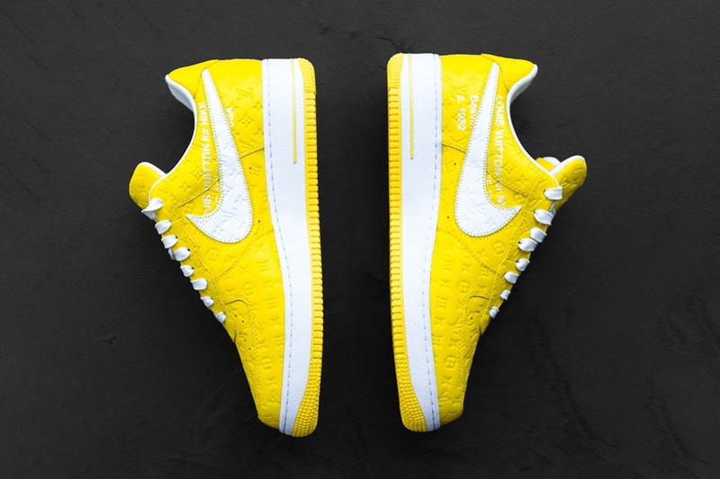 率先近賞 Louis Vuitton x Nike Air Force 1 聯乘鞋款最新亮黃配色