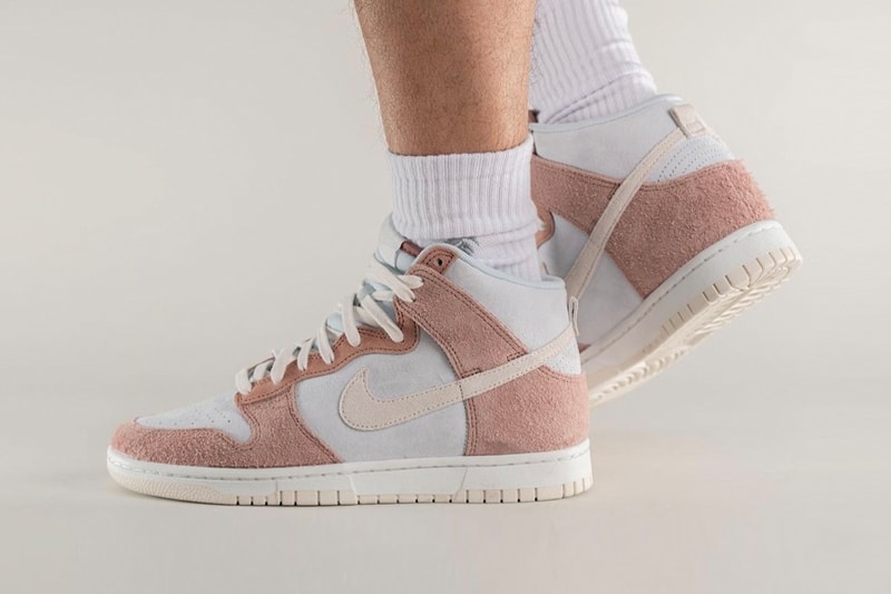 率先近賞 Nike Dunk High 最新乾燥玫瑰色「Fossil Rose」上腳圖輯
