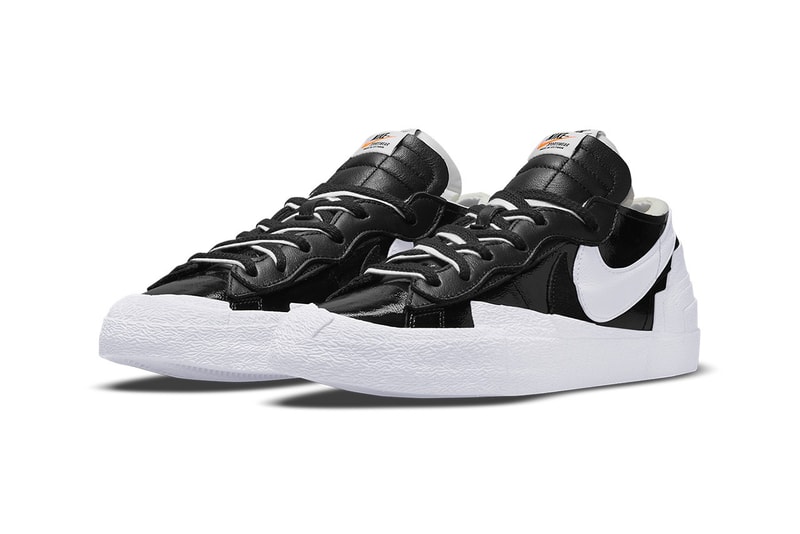 率先近賞 sacai x Nike Blazer Low 最新黑白漆皮鞋款官方圖輯