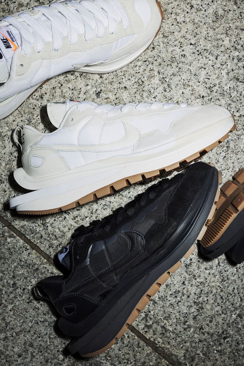 sacai x Nike Vaporwaffle 聯乘鞋款「Black/Gum」、「White/Sail」發售情報正式公佈