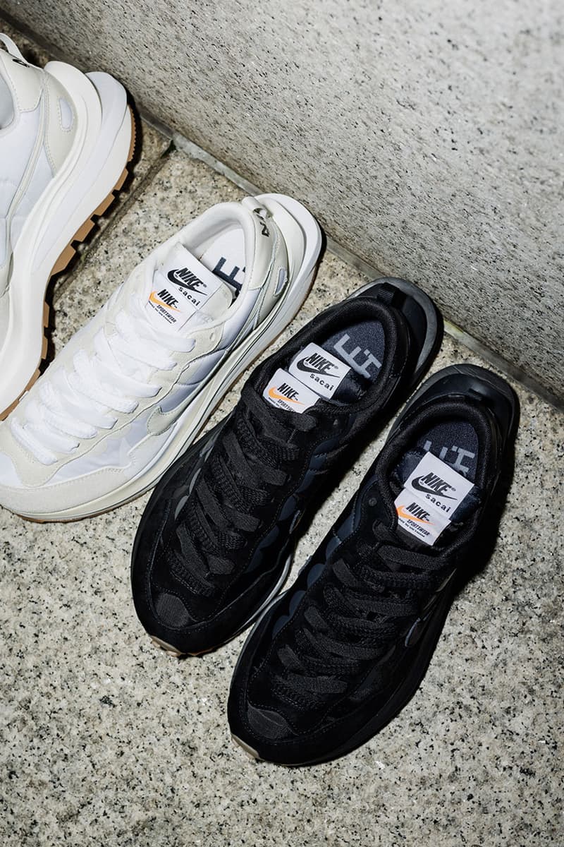 sacai x Nike Vaporwaffle 聯乘鞋款「Black/Gum」、「White/Sail」發售情報正式公佈