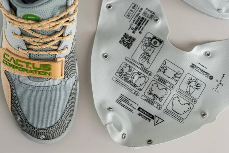 Travis Scott x Nike Air Trainer 1 联名鞋款「Grey Haze」上腳图集