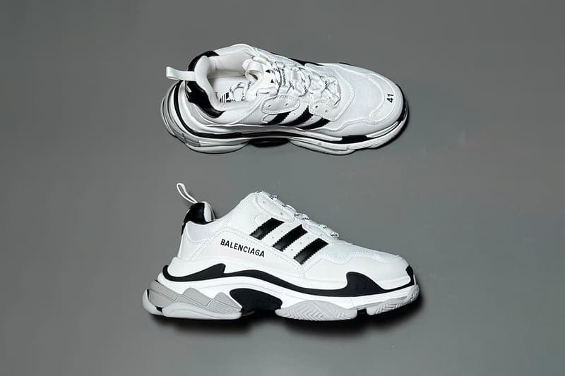 疑似 adidas x Balenciaga Triple-S 最新实物细节曝光
