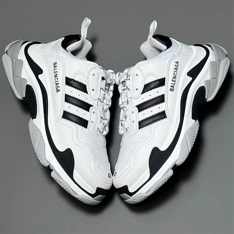 疑似 adidas x Balenciaga Triple-S 最新实物细节曝光