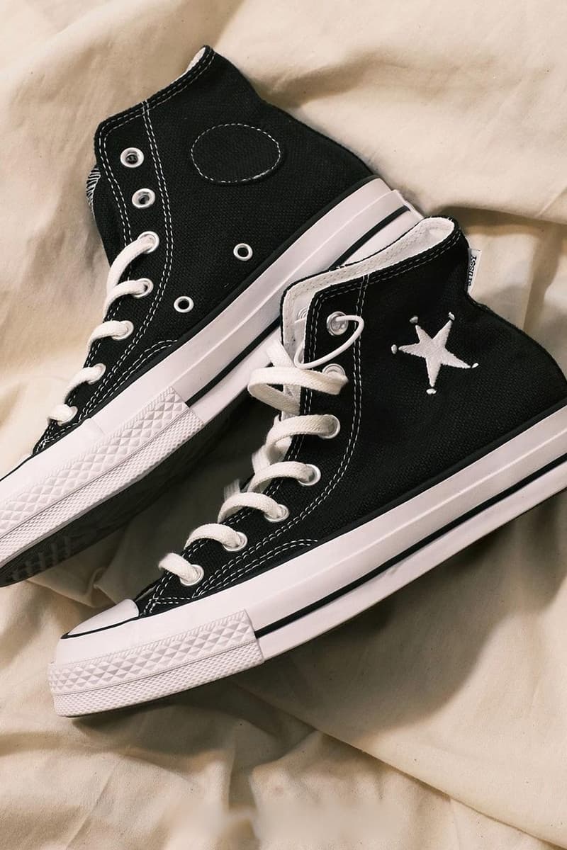 近赏 Stüssy x Converse Chuck 70 Hi 黑白鞋款