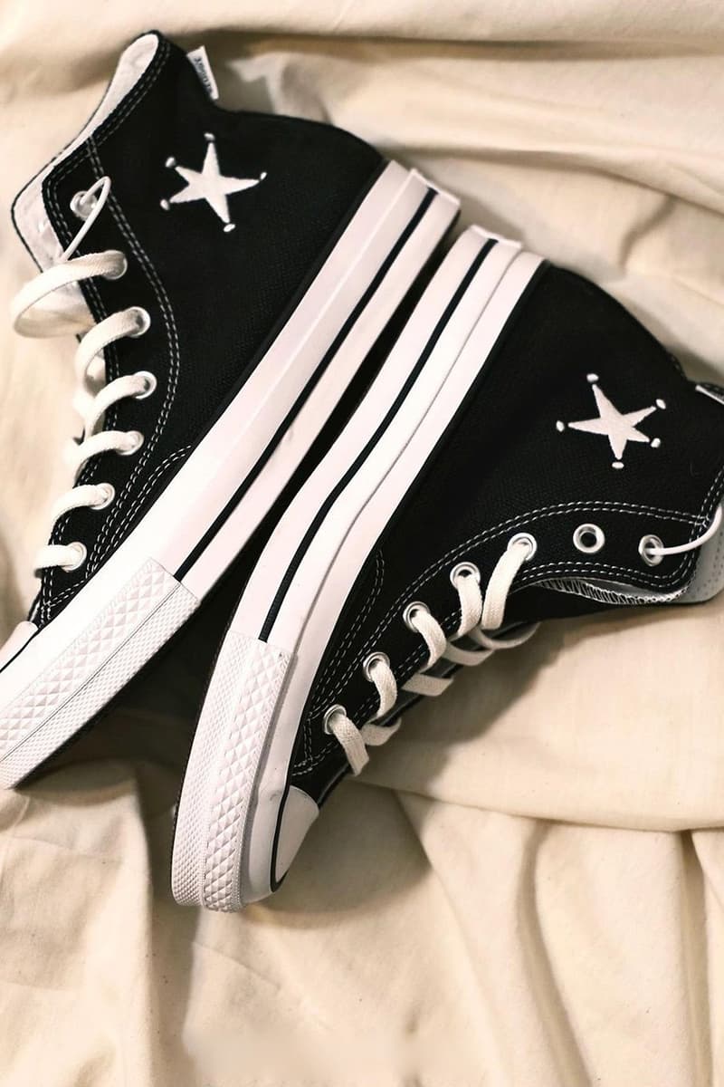 近赏 Stüssy x Converse Chuck 70 Hi 黑白鞋款
