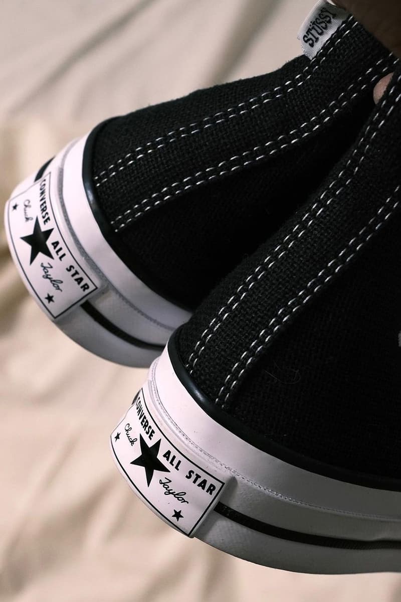 近赏 Stüssy x Converse Chuck 70 Hi 黑白鞋款