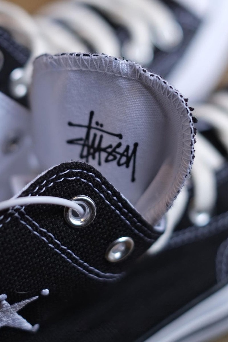 近赏 Stüssy x Converse Chuck 70 Hi 黑白鞋款