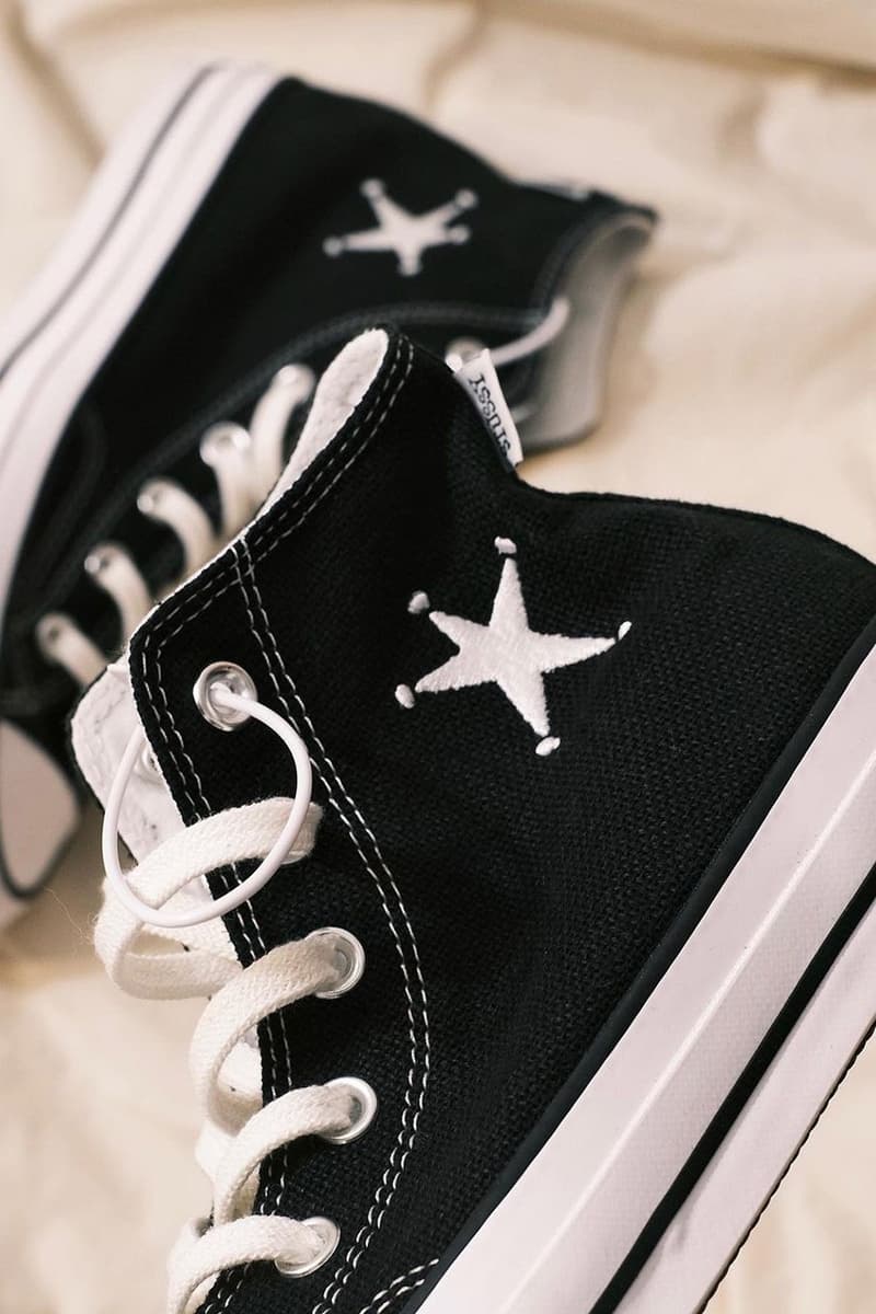 近赏 Stüssy x Converse Chuck 70 Hi 黑白鞋款