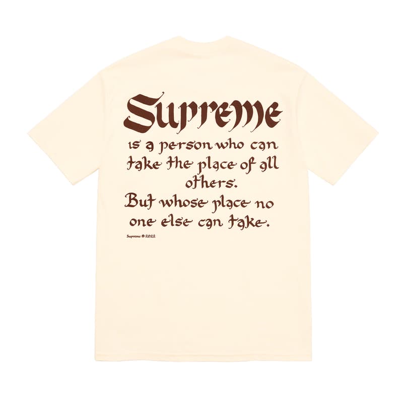 Supreme 2022 春季 T-Shirt 系列正式发布