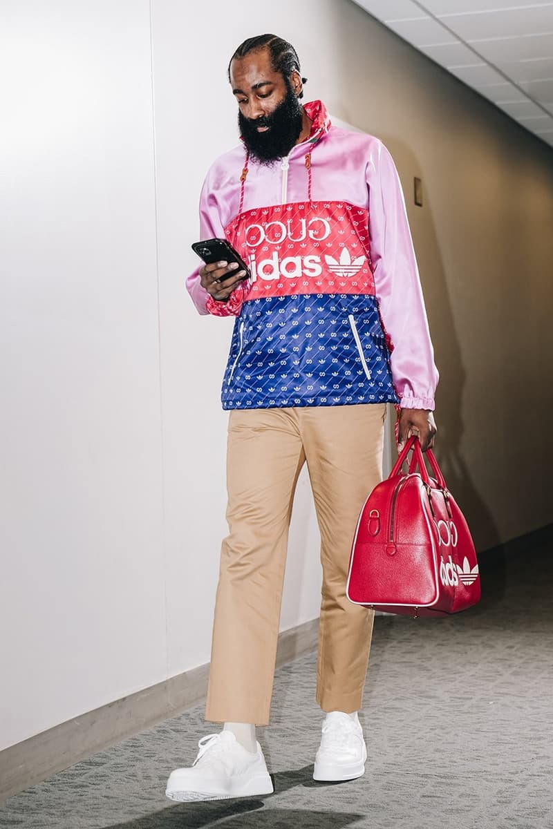 James Harden 率先着用 Gucci x adidas 最新聯名系列服飾