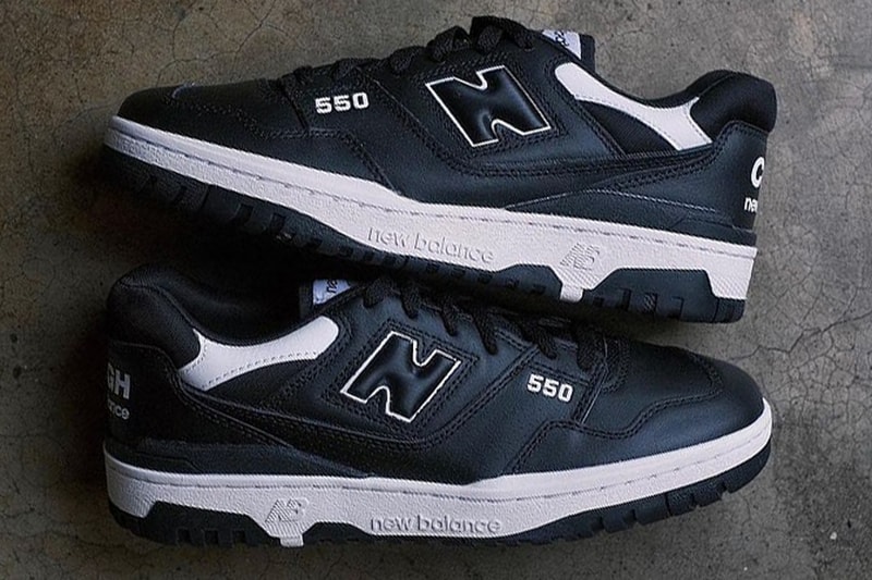 COMME des GARÇONS HOMME x New Balance 550「Black」联名鞋款曝光