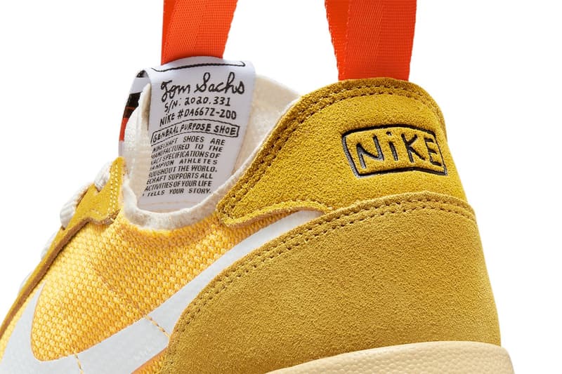 Tom Sachs x NikeCraft General Purpose Shoe「Dark Sulfur」官方圖释出