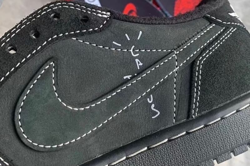 Travis Scott x Air Jordan 1 Low「Black Phantom」最新实物谍照释出