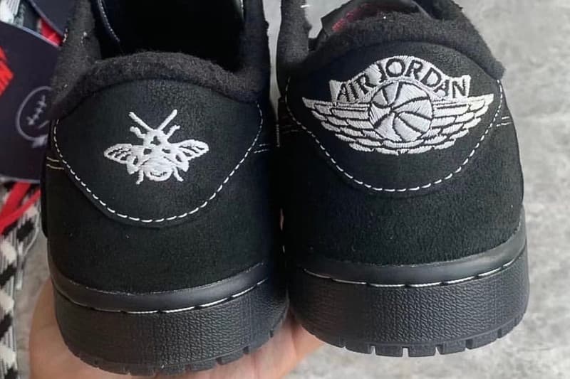 Travis Scott x Air Jordan 1 Low「Black Phantom」最新实物谍照释出