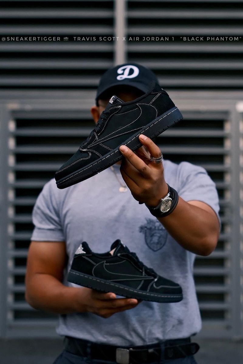 Travis Scott x Air Jordan 1 Low OG「Black Phantom」聯名鞋款清晰圖輯發佈