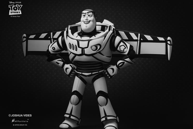 APPortfolio 攜手《Toy Story》與 Joshua Vides 打造限量版黑白巴斯光年巨型雕塑