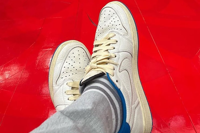 藤原浩公開着用未發售 fragment design x Travis Scott x Air Jordan 1 Low 聯名鞋款