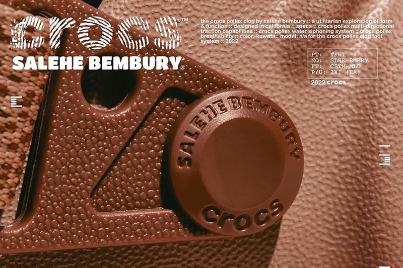 Salehe Bembury x Crocs Pollex Clog 最新配色「Kuwata」發售情報公開