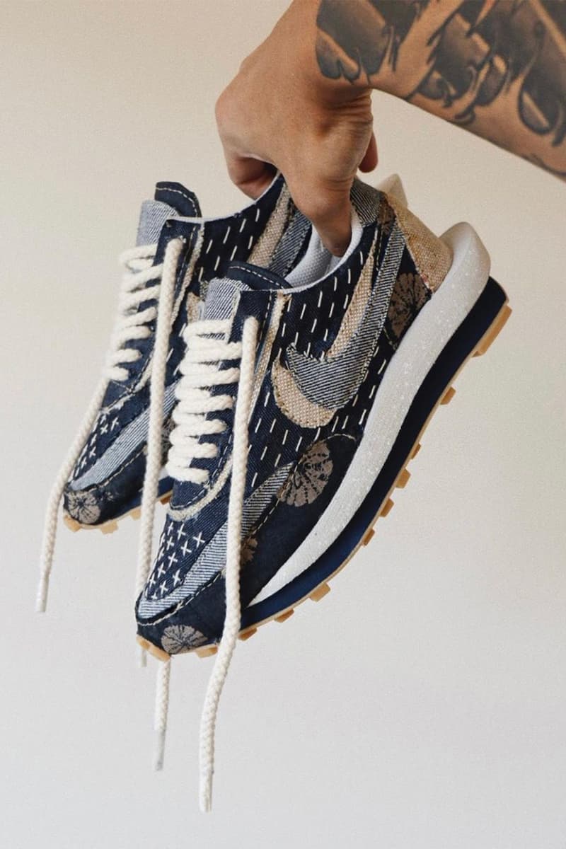 設計師打造 sacai x CLOT x Nike LdWaffles 全新「Dark Indigo Boro」定製鞋款