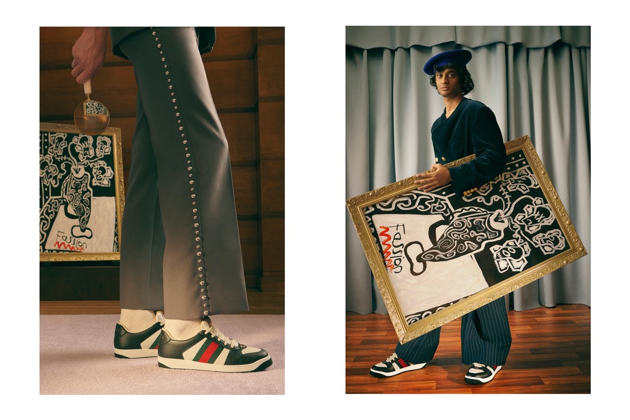 与新浪潮艺术家一起，Gucci 为新款「Monochrome」系列球鞋「落下木槌」