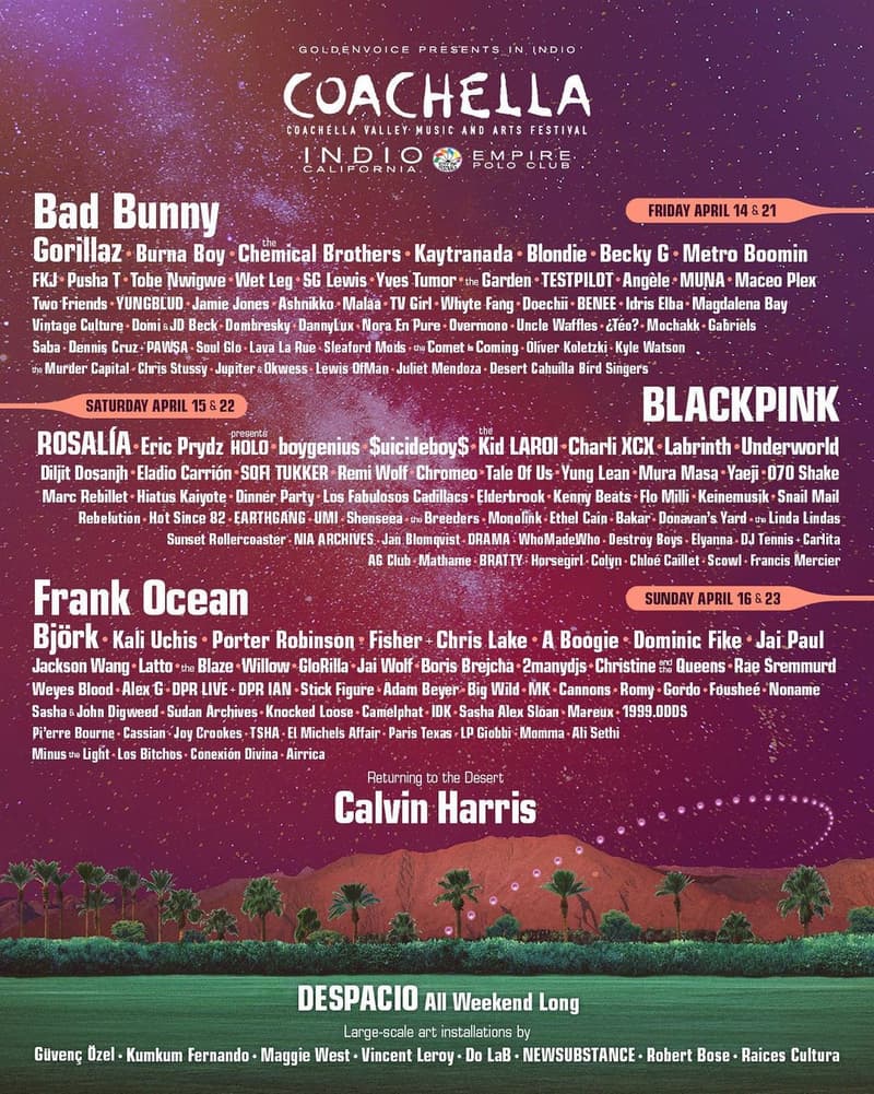 2023 Coachella 音樂節演出陣容、售票情報正式公開
