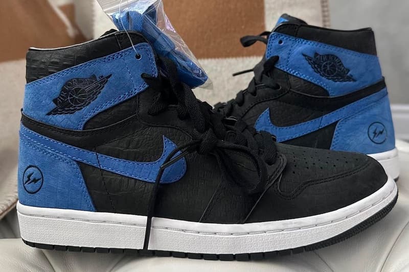 fragment design x Air Jordan 1 High「鳄鱼纹」联名鞋款样品曝光